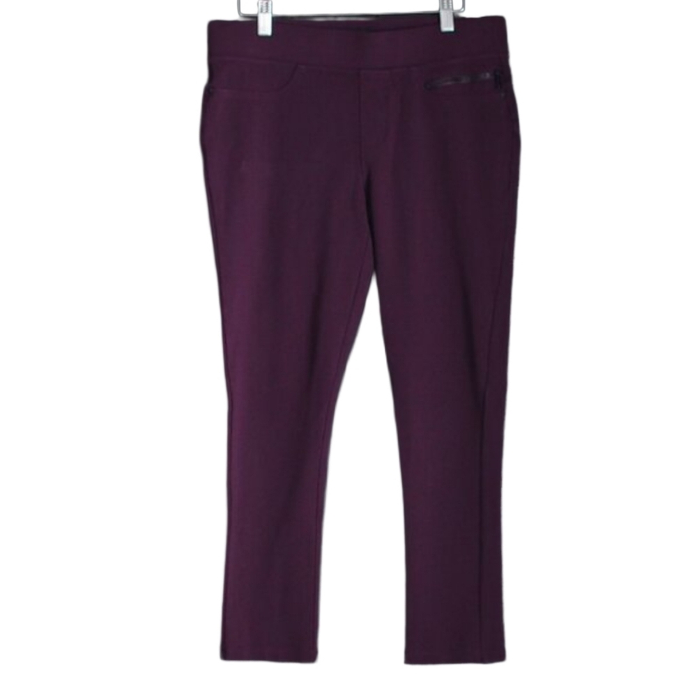 DKNY Jeans | Ponte Knit Comfy Pants in Plum
